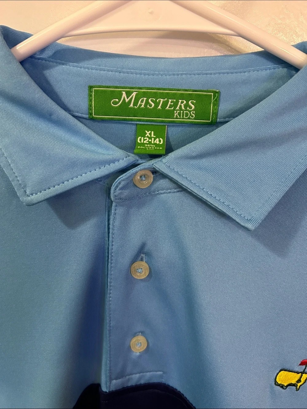 Masters Light Blue and Navy Two-Tone Polo Shirt